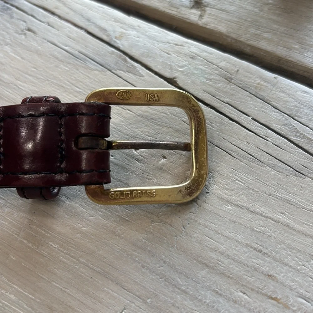 Vintage Cole Haan Woven Belt. Cream Brown Men’s Sz-40 Length-43” No Stretch